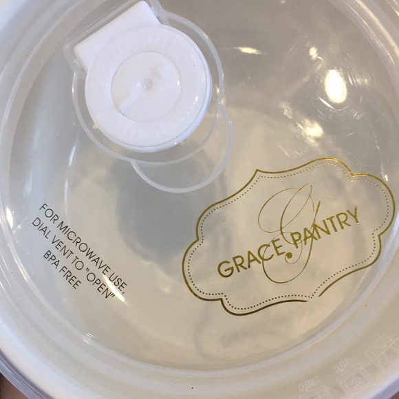 Grace Pantry Fine Porcelain Ceramic Food Storage Containers Set of 2 Floral NWT - Picture 7 of 16